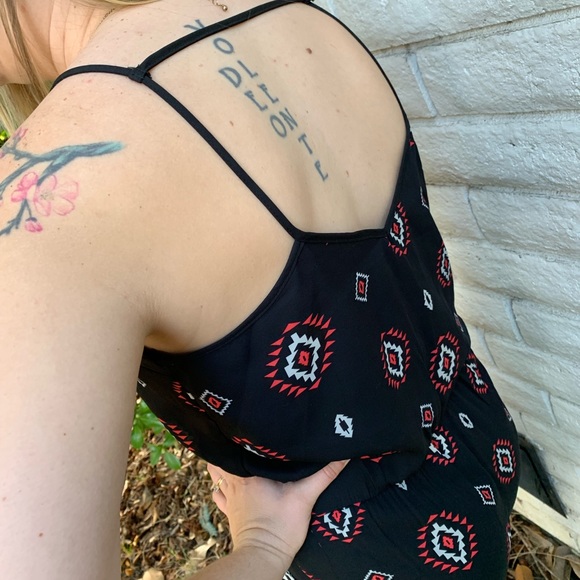 Long Black Tank Romper - Picture 3 of 5